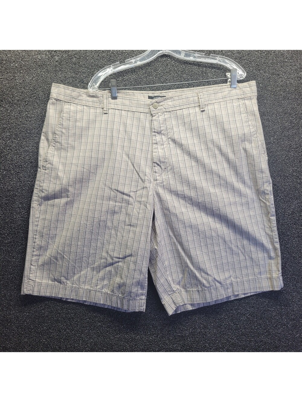 Alfani Men's Sz 44 Beige Checkered Chino Shorts
